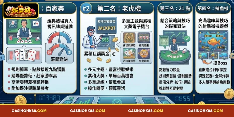 供 您 關注 追蹤 的 娛樂城熱門遊戲排行榜 詳細 解析