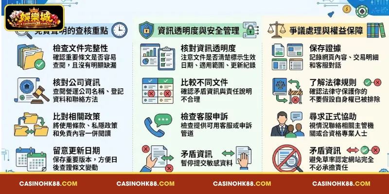 免責聲明 的 審查 方式、法律 責任 與 使用者 權益
