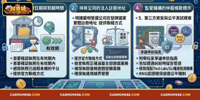 您 應 在 賭場 執照 上 仔細 核查 的 關鍵 資訊